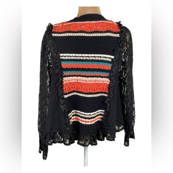Pol Knit And Lace Multicolored Sweater NWT Medium - Picture 4 of 10